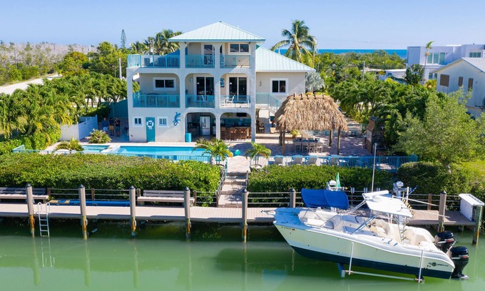 Marathon Villa | Florida Keys Rental, Waterfront, Family Friendly, Sombrero Beach, Dock, Pool Spa