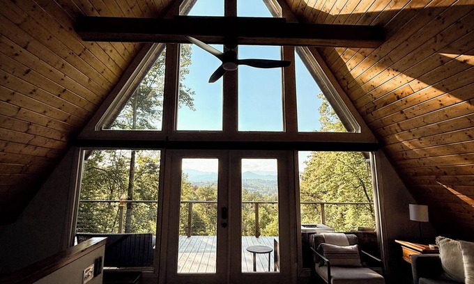 Franklin House | Franklin A-Frame with Hot Tub and Mountain Views