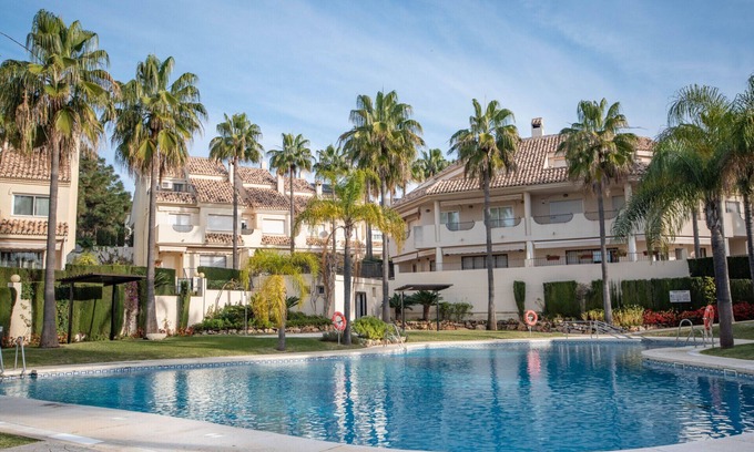 Marbella Ski Chalet | Front line beach townhouse with sea views and south facing, in Costabella