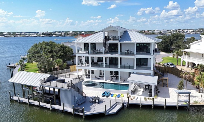 Perdido Key Coves One House | Full Circle - LuxuryBeach Oasis - Heated Pool, Hot Tub, Dock and Game room!