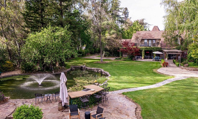 Lodi House | Gated Hot Tub Estate w/ Pond, Waterfall & Koi Fish