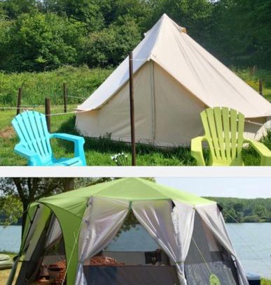 Saint-Michel-de-Montjoie Other | 'Glamping' tents one of three to rent fully equipped private equipped kitchen tents too