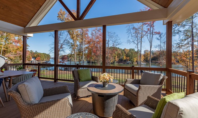 Littleton House | Gorgeous Lakefront Home, Peaceful, Fully Stocked, Fire Pit