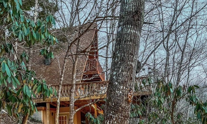 Canton Cabin | Guest suite in A-frame cabin with private entrance/private bath