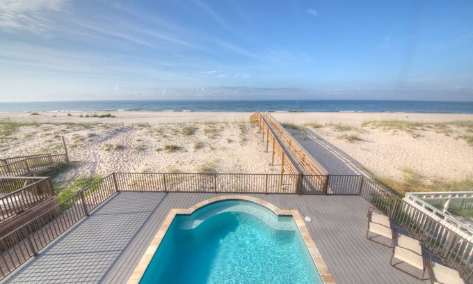 Gulf Shores House | Gulf Front House on W. Beach, 9/9 bath, With Pool, sleeps 34. Pet Friendly!