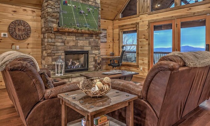 Morganton Cabin | Heavenly Hideaway - Outdoor Living Area | Panoramic Views | Hot Tub