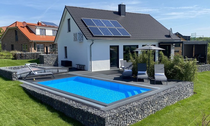 Hohwacht Villa | ★ hey BEACHVILLA ★ 5star design vacation home ★ Pool ★ Sauna ★ Climate ★ Baltic Sea ★