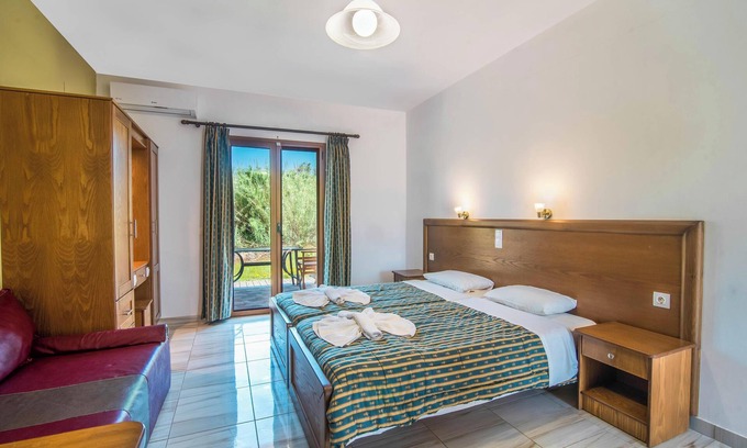 Arillas Apartment | Holiday Studio 'Mirage Arillas Studio Type C16' next to Beach with Balcony, Shared Pool & Wi-Fi