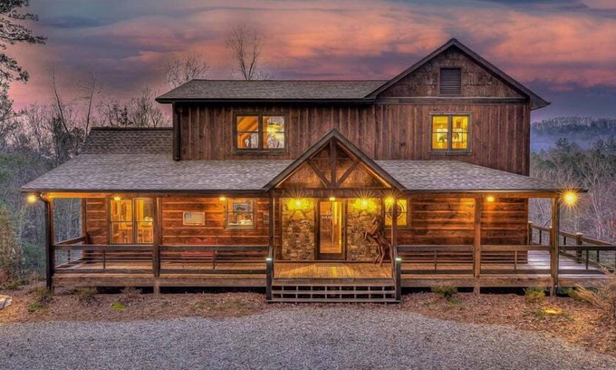 Morganton Cabin | Hooch Holler - Pet Friendly | Hot Tub | Outdoor Fireplace