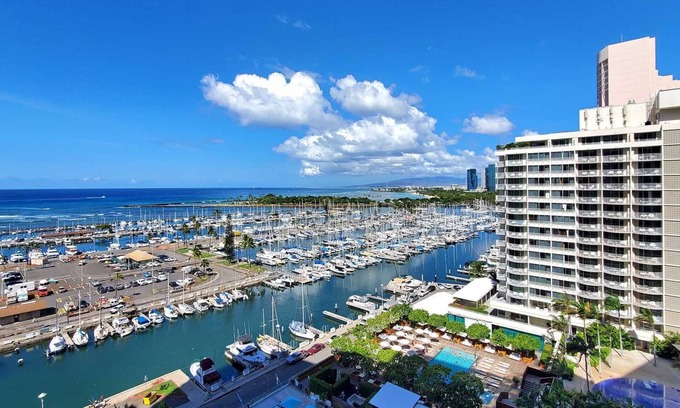 Waikiki Condo | Ilikai 1329 Amazing Ocean, Sunset & Marina Views, 2 Queen Beds