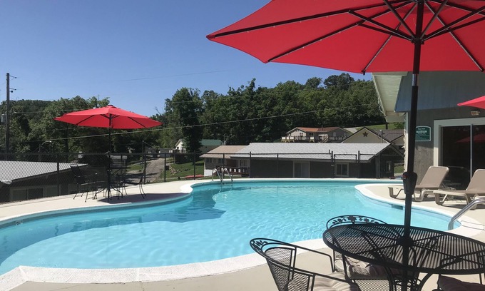 Sunrise Beach Cabin | Lakeview Escape-2 BR Lakefront cabin w/2 pools, playground, boat ramp & dock