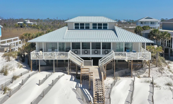 Port St. Joe House | Large 7 BR Beachfront,Secluded Dunes, Cape San Blas, Near St Joseph's State Park