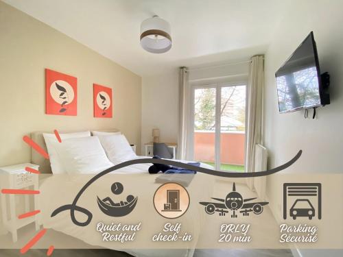 Aguado Apartment | Le cocon urbain - Modern 4BR Apartment with Free Parking, High-Speed Wifi, Quick Access to A6 & N7