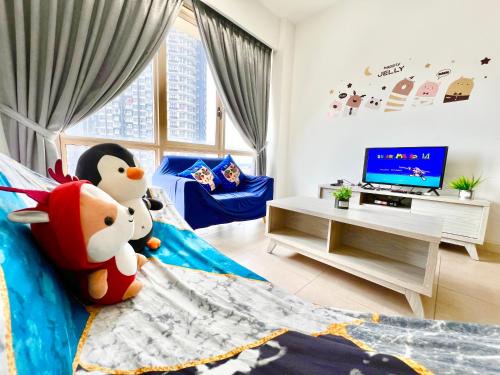 Medini Apartment | Legoland-4mins Walk-Spacious-Kids Friendly with Bathtub@ Happy Travel- AFINITY RESIDENCY