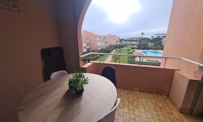 Palavas-les-Flots Apartment | Les soleillades - Joli appartement avec piscine