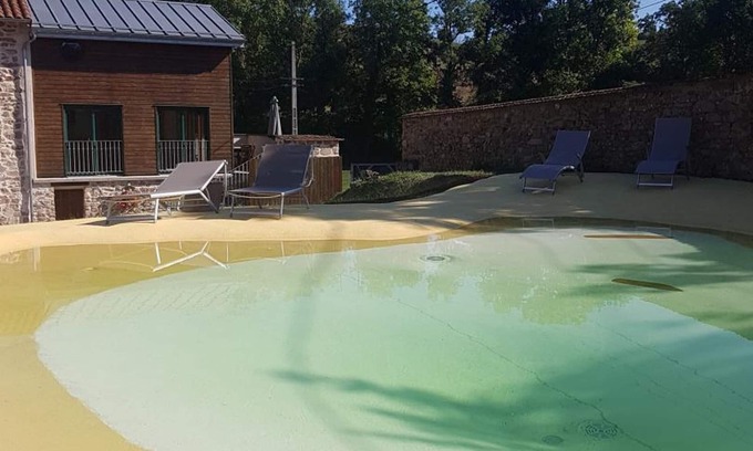 Croizet-sur-Gand Cottage | Luxurious 6-Bedroom Cottage with Private Pool, Terrace & Riverside View in Croizet-sur-Gand