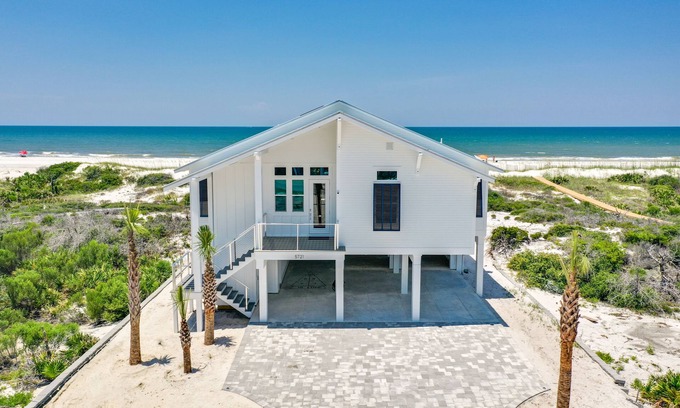 Cape San Blas House | Luxury Gulf-Front Retreat. Heated Pool, Pet-Friendly. November Discounts