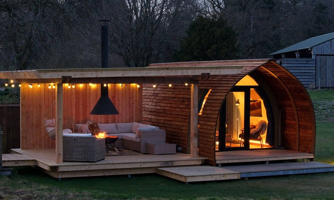 Leven Cabin | Luxury Rural Cabin with Wood Fired Hot Tub