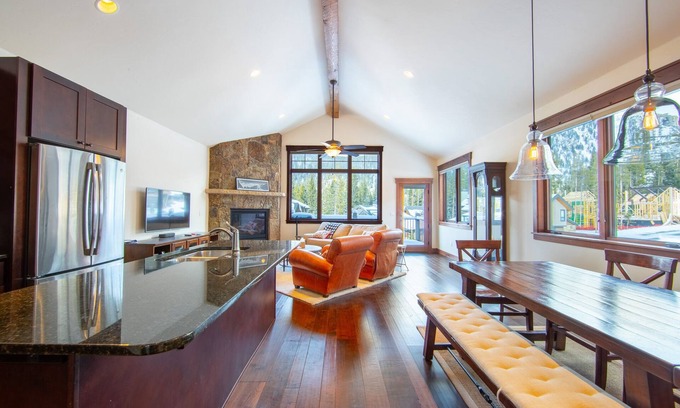 Keystone House | Luxury Townhome with Mountain Views, Private Balcony and Walk Out Patio