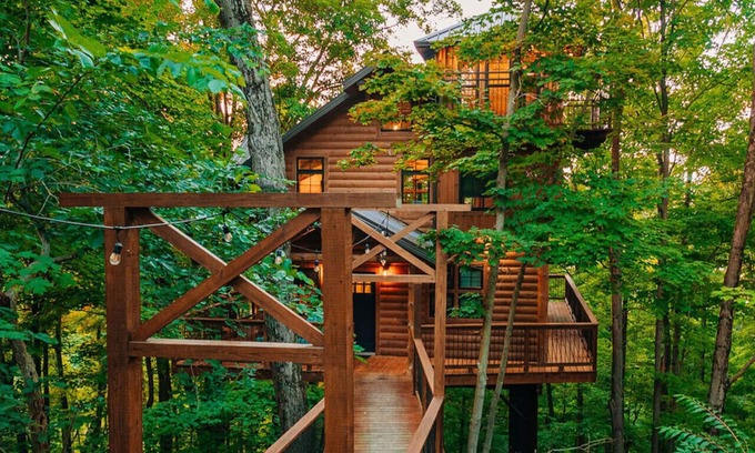 Millersburg Cabin | Luxury Treehouse Nestled in Trees of Amish Country