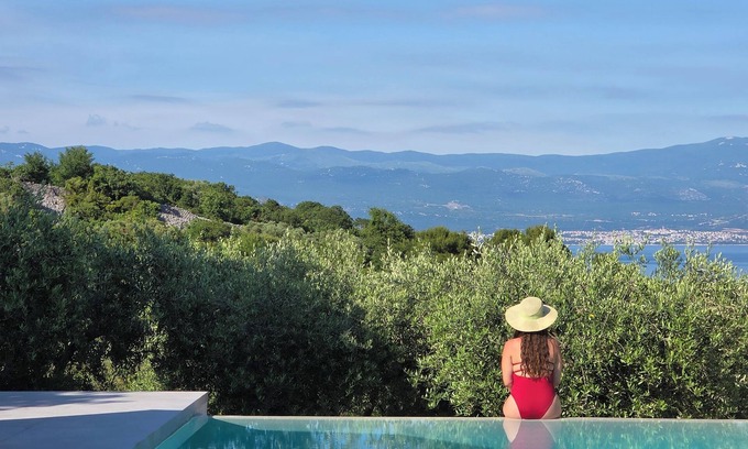 Vrbnik Villa | Luxury Villa Moana by the Sea with Pool and Olive Grove
