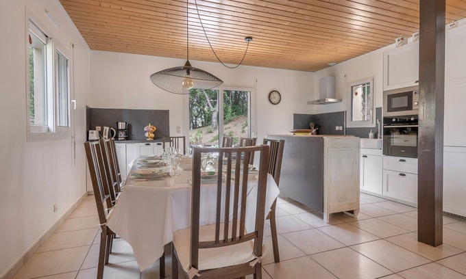 Saint-Michel-Chef-Chef Ski Chalet | Maison Dune et Forêt 100m from the sea