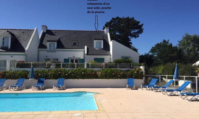 Locmaria House | Maison de vacances de 56 m2 dans résidence avec piscine chauffée proche plages