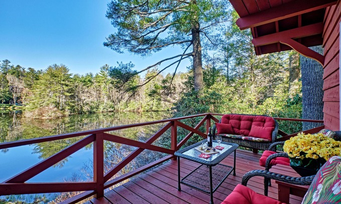 Mirror Lake Ski Chalet | Maison Rouge, Mid-Century-Modern Swiss Chalet on Beautiful Mirror Lake