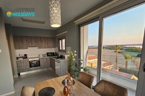 Larnaca Apartment | Majestic Sunset Salt Lake Views 300m From Beach