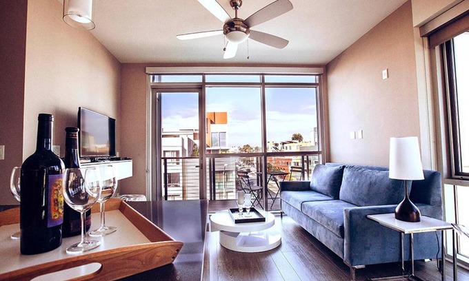 Downtown Apartment | Masterpiece 2-Bedroom with Balcony, Pool, and Spa