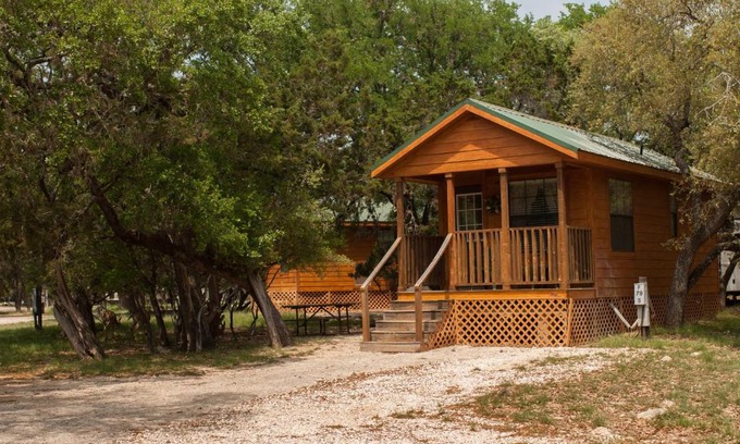 Lakehills Resort | Medina Lake Camping Resort Cabin 5
