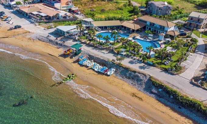 Arillas Apartment | 'Mirage Arillas Honeymoon Studio' with Sea View, Shared Pool & Wi-Fi
