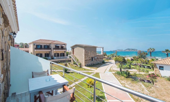 Arillas Apartment | 'Mirage Arillas Studio Type B14' with Sea View, Shared Pool & Wi-Fi