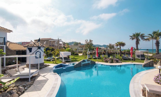 Arillas Apartment | 'Mirage Arillas Studio Type B15' with Sea View, Shared Pool & Wi-Fi