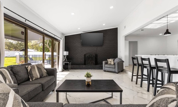 St. Augustine South House | Monochrome Getaway | Pool & Pet Friendly!