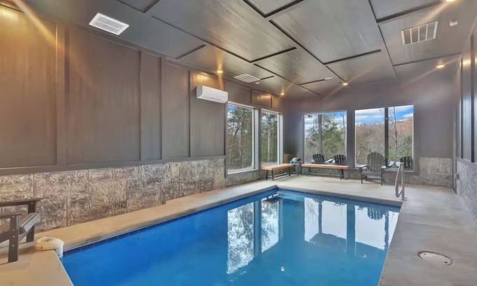 Sevierville Cabin | NEW/Mountain Views/Pool/Hot tub/Firepit/Game Room