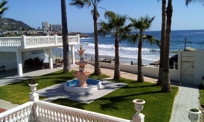 Rosarito House | Oceanfront 5 Bedroom Hacienda with Stunning Views and Private Terrace.