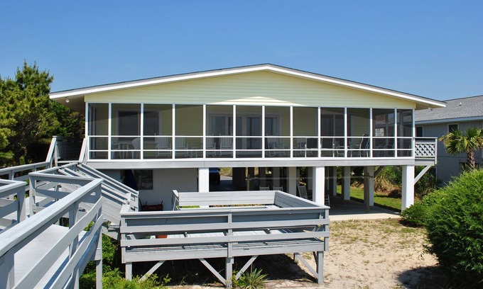 North Litchfield Beach House | Oceanfront home with private beach walkway with deck & gazebo located at North Litchfield Beach.