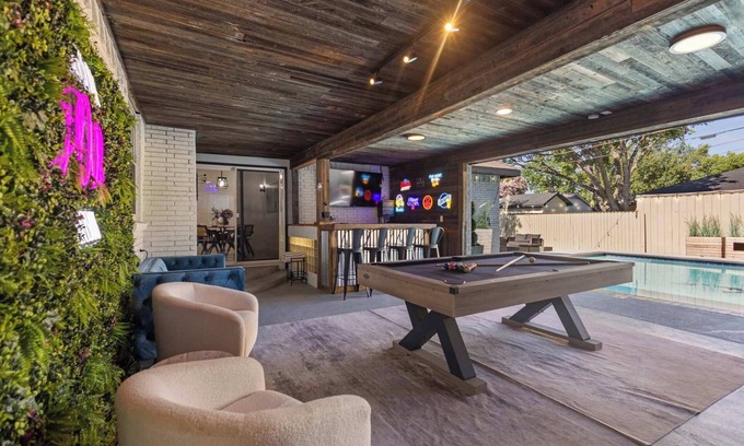 Dallas House | Paradise Playhouse: Heated Pool, Game Room, Mini Golf, and Infrared Sauna