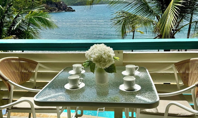 Bolongo Bay Condo | Peaceful Oceanfront Oasis.Pool, Walk to beach, generator backup!