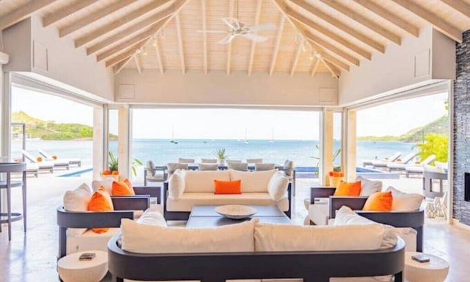 Jolly Harbour House | Private beachfront home w/4-bd, stunning sunset views, and perfect for family!