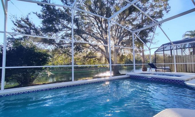 Indian Point House | Private Heated Pool and Spa w/Water View! Just 8 miles to Disney!
