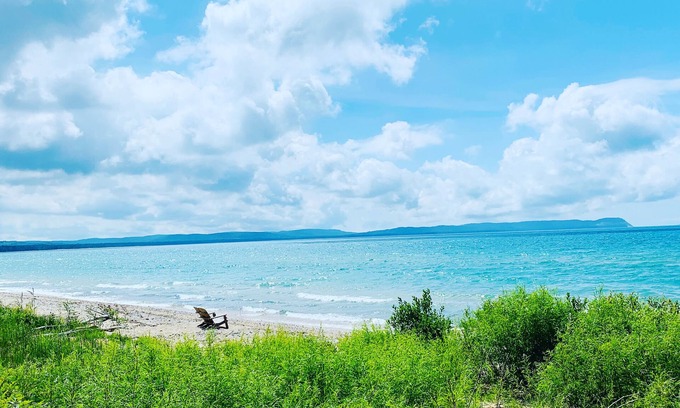 Lake Leelanau Cottage | Private Lake Michigan Lakefront Pristine Good Harbor Bay beach Leland 5 guests
