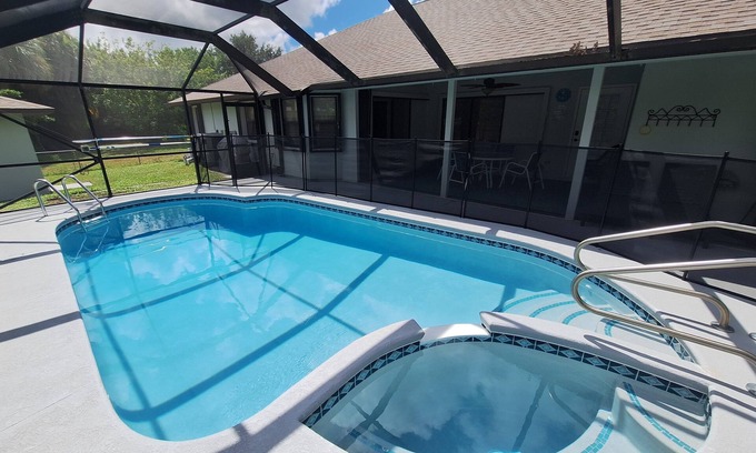 Sebastian Highlands House | Private Oasis! Heated Pool, Lanai with Poolside Bathroom, Grill, Mins to Beach!