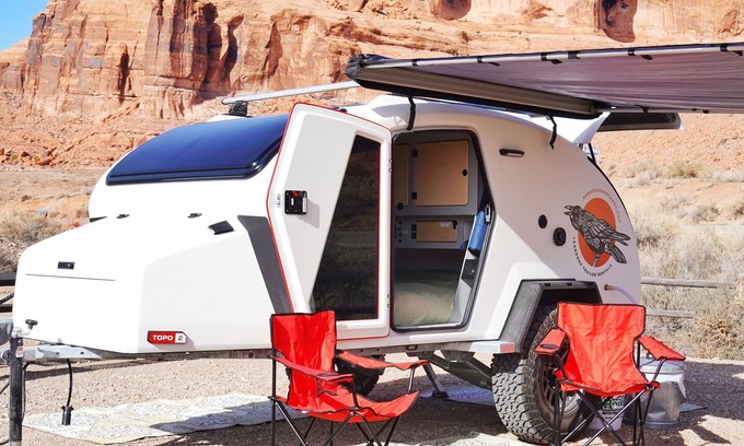 Moab House | Red Rock Base Camps Teardrop Trailer #3. Take your hotel room outside!