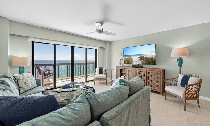 Ormond-by-the-Sea Condo | Renovated direct oceanfront condo with spacious balcony, heated pool, and garage parking