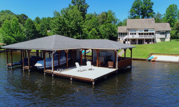 Bumpass House | Resort-like LAKEFRONT 5br/4ba home & boathouse in quiet cove. Fun 4 all ages!
