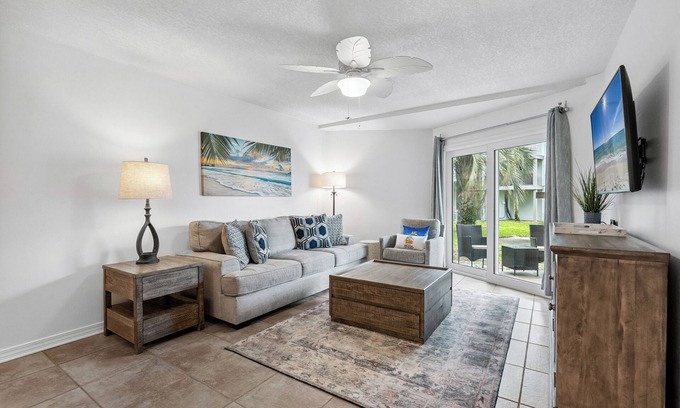 Villa Sabine Condo | Sand Dollar | Waterfront | Ground Floor, Easy Access to Little Sabine Bay | My Beach Getaways