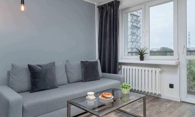 Lodz Apartment | Sandomierska 1/9 | Łódź | Modern Studio | Balcony