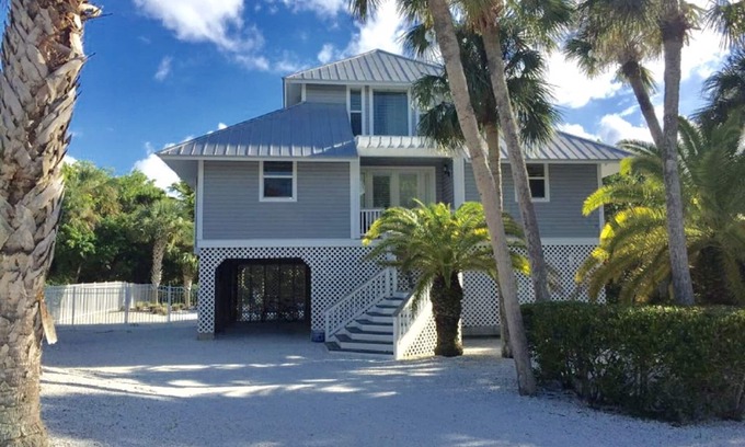 Boca Grande House | Secluded and Private House with Pool, Near Beach. 11 blocks from Village.